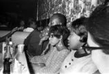 Barbara Howard Flowers and others, seated at a table at a club, probably in Montgomery, Alabama.