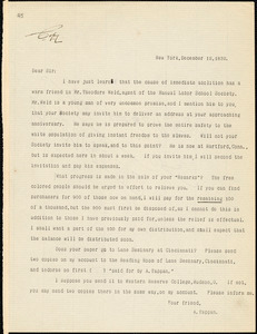 Letter from Arthur Tappan, New York, [New York], to William Lloyd Garrison, 1832 December 18