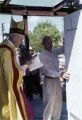 Archbishop Schulte blessing St. Rita Church, Indianapolis, Indiana, 1956