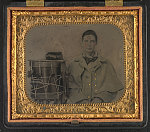 Thumbnail for [Musician Freeman H. Cross of Co. C, 147th New York Infantry Regiment, in uniform with drum]