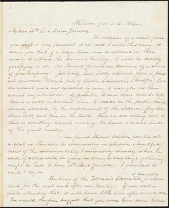 Letter from Lucretia Mott, Philad[elphi]a, [Pa.], to William Lloyd Garrison and Helen Eliza Garrison, [September] 11th. 1851