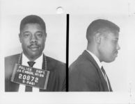 Mississippi State Sovereignty Commission photograph of Alexander Mattahan Anderson following his arrest for his participation in the Freedom Rides, Jackson, Mississippi, 1961 May 24