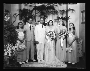 Miss Blackiston's Wedding Group [from negatives] [black-and-white cellulose acetate photonegative]