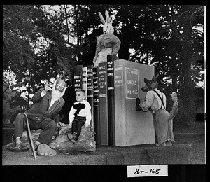 Photograph of Dee Turner with Uncle Remus, Eatonton, Putnam County, Georgia, ca. 1950