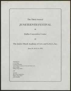 Proposal: Third Annual Juneteenth Festival