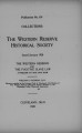 The Western Reserve and the fugitive slave law : a prelude to the Civil War