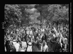 Palestine disturbances 1936. Palestine Arabs at Abou Ghosh taking the oath of allegiance to the Arab cause, viz. to fight Jewish immigration, etc.