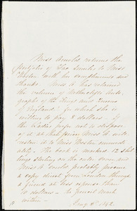 Letter from Elizabeth Rotch Arnold to Miss Weston, Jan'y 3'd, 1842