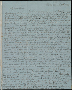 Letter from Lucia Weston, Boston, [Mass.], to Deborah Weston, December 18th, 1836