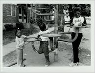 Atlanta Subsidized Housing, Children Playing on Secluded Playground of Capitol Homes Housing Project, October 17, 1980