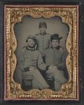 [Three unidentified soldiers in Confederate artillerymen uniforms]