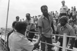 B. B. King: Parchman Penitentiary, Miss. B. B. King performing, greeting fans, signing autographs, guards, B. B. King reclining in living room (BKP 80-2)