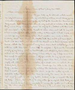 Letter from George Bradburn, [Green Plain, Ohio], to Maria Weston Chapman, 1843 Aug[ust] 31