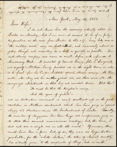 Thumbnail for Letter from William Lloyd Garrison, New York, to Helen Eliza Garrison, May 14, 1863