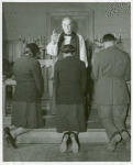 Thumbnail for An Episcopal Bishop confirming African American Lieutenants Rosemary Vincent and Hallie M. Brown and an unidentified soldier, as they kneel before him