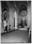 Environs of Jerusalem. El Kubeibeh. Franciscan church. Main aisle of restored Crusader church