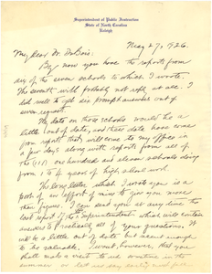 Letter from W. A. Robinson to W. E. B. Du Bois