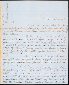 Letter from George William Perkins, Meriden, to Amos Augustus Phelps, Feb. 14. 1846