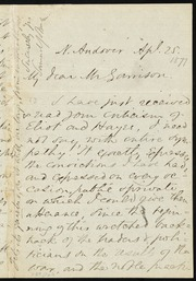 Letter to] My dear Mr. Garrison [manuscript