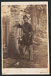 [John A. Bake (or Blake) of 7th New York Militia in uniform with sword, standing outdoors by birch tree, Camp Cameron, Washington, D.C., 1861]