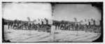 [Falmouth, Va. Men and wagons of the Engineer Corps ambulance train]