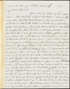 Letter from Hamilton Willis, Saint Marys Lake, [Battle Creek, Michigan], to William Lloyd Garrison, [18]62 M[ar]ch 28th