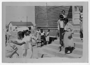 Photograph of African American students at recess, Manchester, Georgia, 1953