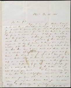 Letter from Nathaniel Tucker Bent, Philadelphia, [Penn.], to Deborah Weston, Dec. 31, 1838