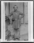 [Unidentified Confederate(?) officer, full-length portrait, standing, with sword in right hand]