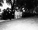 Part of Commencement Procession, Virginia State College. Left to right: Rev. S.L. Gandy, Dr. Jackson Davis, President L.H. Foster, Dr. Fred M. Alexander(State Supervisor of Negro Education in VA and Supervisor of Secondary Education), Brigadier General George A. Horkan, Colonel Frank Snowden, Colonel F. D. Maxim, Major J. W. Tierney, Captian A.J. Gray, Captian Melvin T. Jackson, Lt. Minnie Patterson, Lt. Robert Weaver, Sgt. David Goodwyn, Dr. J.M. Gandy, Dean J.H. Johnston