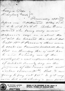 Affidavit of John Davis: Albany, Georgia, 1868 Sept. 26