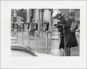 Parking Enforcement Officer Writing Ticket