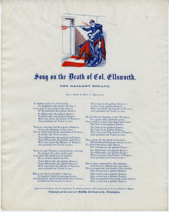 Song of the Death of Col. Ellsworth. / The Gallant Zouave [song sheet.]