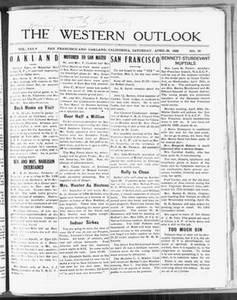 The Western Outlook (San Francisco and Oakland, Calif.), Vol. 34, No. 30, Ed. 1 Saturday, April 28, 1928