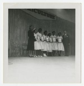 Young Women Recieving Certificates