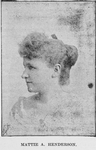 Mattie Allison Henderson. Teacher, Stenographer and Editor