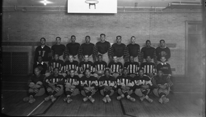 St Paul Normal and Industrial School football team, 1933 : cellulose acetate photonegative, banquet camera format