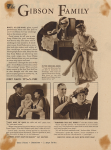 The Gibson Family. [Print advertising.] True Story