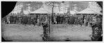 [Brandy Station, Va. Gens. George G. Meade, John Sedgwick, and Robert O. Tyler with staff officers at Horse Artillery headquarters]