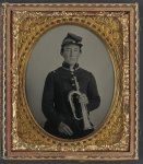 [Unidentified soldier in Union uniform with keyed bugle]