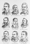 Executive officers of the Negro Department of South Carolina and West Indian Exposition, Charleston, South Carolina, 1901-1902; S.W. Bennett; N.B. Sterrett; W.J. Parker; William Ingliss; Thos. J. Jackson; Thos. E. Miller; J.L. Dart; W.D. Crum; E.A. Lawrence