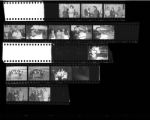 Set of negatives by Clinton Wright including Voter's League meeting, NYC Girl, Sonny Liston, Jo Mackey's operation pickup, John West donation to LVHS basketball team, and Doolittle playschool picnic trip, 1967