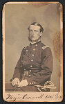 [Major James Cromwell of Co. D, 7th New York Cavalry Regiment and Co. C, 124th New York Infantry Regiment in uniform with sword]