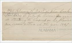 Receipt for payment from John Cocke to John Cocke, Jr., February 1, 1868