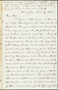 Letter from William Lloyd Garrison, Washington, to Helen Eliza Garrison, Feb. 19, 1866