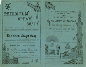 Illustrated Lecture / on / The Battle of Antietam / by / Gen. Luther Stephenson, Jr., Thursday, March 4, 1880. [Program.]