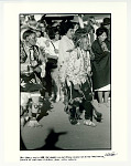 Ben Marcus and Little Joe Gomez (of the Peyote Church) during ceremonial dance at the Taos pueblo. Taos, NM 1967.