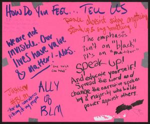 Pink "How Do You Feel?...Tell Us" poster