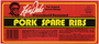 Labels for Ken Davis spare rib packages