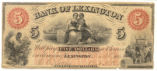 Bank of Lexington five-dollar note, 1861